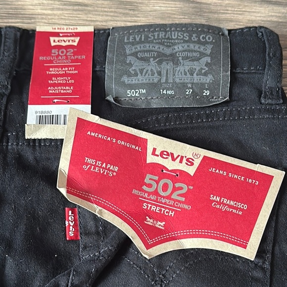 Levi's Black Straight Leg Jeans Timeless Design - Picture 7 of 8